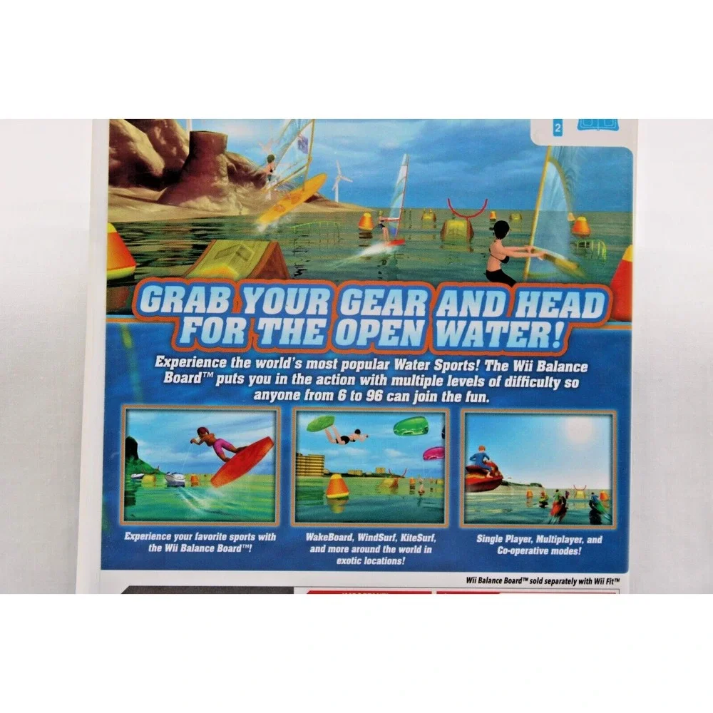 Wii Water‎ Sports (Nintendo Wii, 2009) with manual and case
